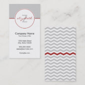 Modern Red en Grey Visitekaartje (Voorkant / Achterkant)