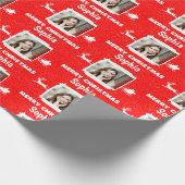 Modern Red en White 1 Fotoliefkerst Cadeaupapier (Hoek)