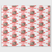 Modern Red en White 1 Fotoliefkerst Cadeaupapier (Vlak)