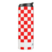 Modern Red en White Kroatische controleurs met naa Thermosbeker (Gedraaid links)