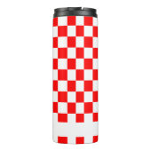 Modern Red en White Kroatische controleurs met naa Thermosbeker (Achterkant)
