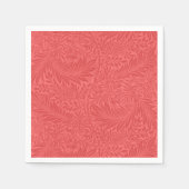 Modern Red Floral Botanical Servet (Voorkant)