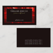 Modern Red Floral Visitekaartje (Voorkant / Achterkant)