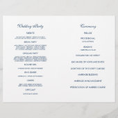 Modern Red Floral Wedding Programme (Achterkant)