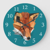 Modern Red Fox Grote Klok (Voorkant)