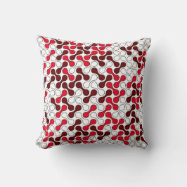Modern Red Geometric Metaball Pattern Kussen
