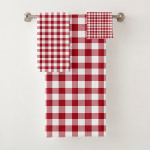 Modern Red Gingham Pattern