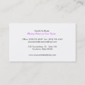 Modern Red Glitter Makeup Artist Visitekaartje (Achterkant)