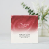 Modern Red & Gold Abstract Christmas Flat Card – E Bedankkaart (Staand voorkant)