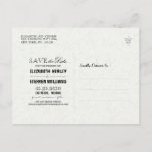 Modern Red Gold Floral Lijst Wedding Save the Date Aankondigingskaart (Achterkant)