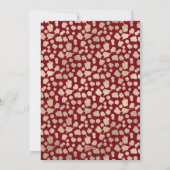 Modern Red Gold Photo Happy Howholidays Kaart (Achterkant)