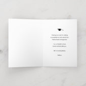 Modern Red Gold Script Afstuderen Hartelijk dank Folie Wenskaart (Binnenlaag)