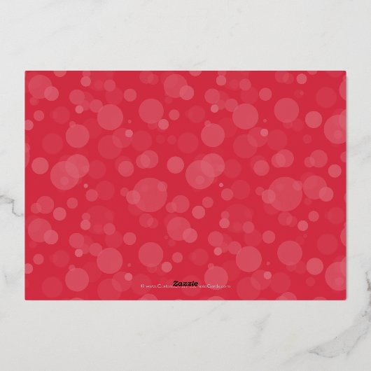 Modern Red Gold Script Bokeh Merry Kerstmis Folie Uitnodiging (Achterkant)