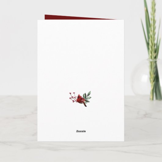 Modern Red Gold Snowflakes Bokeh minimalistische f Feestdagen Kaart (Achterkant)