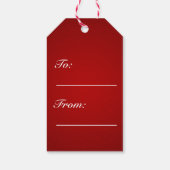 Modern Red Gold Valentijn Hearts Cadeaulabel (Achterkant)