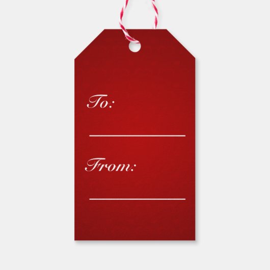 Modern Red Gold Valentijn Hearts Cadeaulabel (Achterkant)