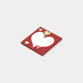 Modern Red Gold Valentijn Hearts Post-it® Notes (Schuin)