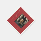 Modern Red Graduation Party Servet (Hoek)