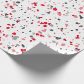 Modern Red Gray Terrazzo Pattern Cadeaupapier (Hoek)