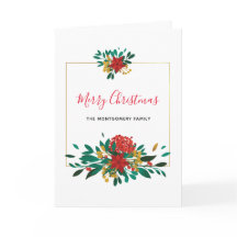 Modern Red Green & Gold kerstfeestdag