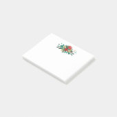 Modern Red Green & Gold KerstFloral Post-it® Notes (Schuin)