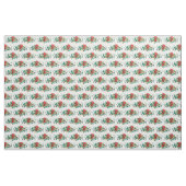 Modern Red Green & Gold Kerstmis Floral Pattern Stof (Yard (91,4 cm))