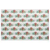 Modern Red Green & Gold Kerstmis Floral Pattern Stof (Fat Quarter)
