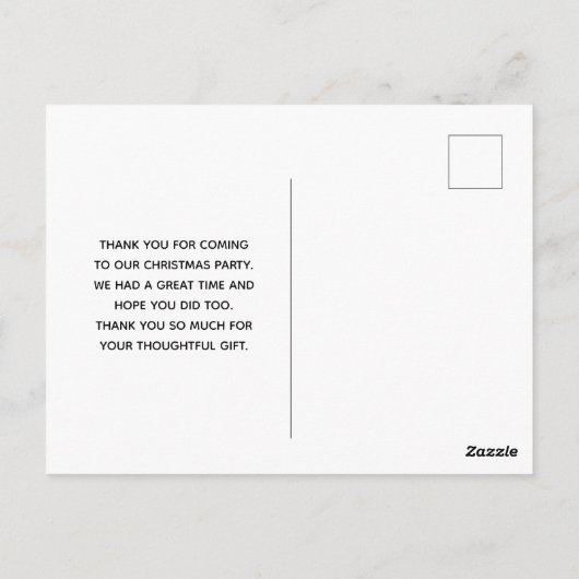 Modern Red Green & Gold Kerstmis Hartelijk dank Briefkaart (Achterkant)