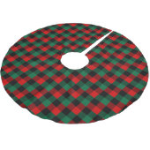 Modern Red Green-kerstbuffelpatroon Kerstboom Rok (Gekanteld)