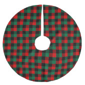 Modern Red Green-kerstbuffelpatroon Kerstboom Rok (Voorkant)