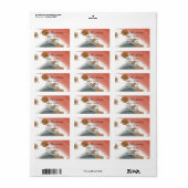 Modern Red Green-kerstterugzendadres Etiket (Full Sheet)