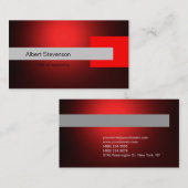 Modern Red Grey Consultant Visitekaartje (Voorkant / Achterkant)