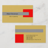 Modern Red Grey Yellow Consultant Visitekaartje (Voorkant / Achterkant)