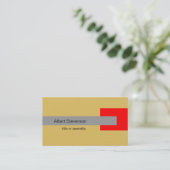 Modern Red Grey Yellow Consultant Visitekaartje (Staand voorkant)