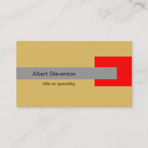 Modern Red Grey Yellow Consultant Visitekaartje