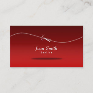 Modern Red Hair Stylist Visitekaartje