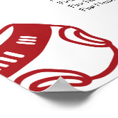 Modern Red Hand Drawn Italian Pizza Seating Chart Poster (Hoek)