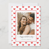 Modern Red Heart Love Photo Valentine's Day Feestdagenkaart (Voorkant)