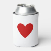 Modern Red Heart Simple Love Minimalist Classic Blikjeskoeler (Blikje Voorkant)
