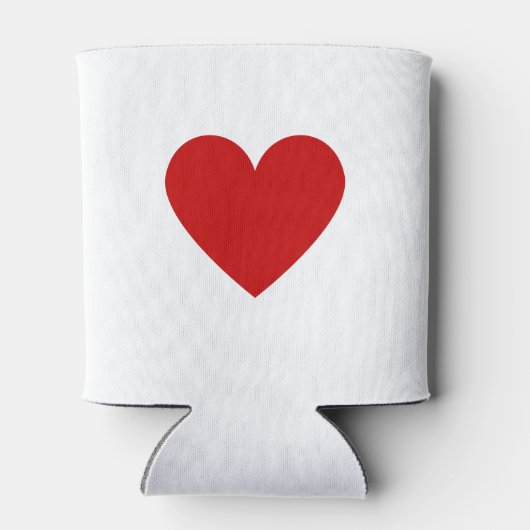 Modern Red Heart Simple Love Minimalist Classic Blikjeskoeler (Achterkant)