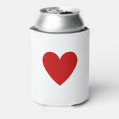 Modern Red Heart Simple Love Minimalist Classic Blikjeskoeler (Blikje Achterkant)