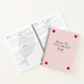 Modern Red Heart Vrijgezellenfeest Cadeaureceptenb Notitieboek (Binnen)