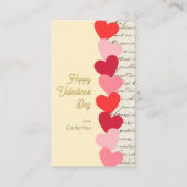 Modern  Red Hearts Happy Valentine's dag Informatiekaartje (Voorkant)