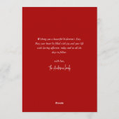 Modern Red Hearts Pattern One Photo Valentines Day Feestdagenkaart (Achterkant)