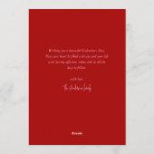 Modern Red Hearts Pattern One Photo Valentines Day Feestdagenkaart (Achterkant)