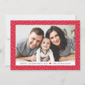 Modern Red Hearts Valentijnsdag-fotokaart Feestdagenkaart (Voorkant)