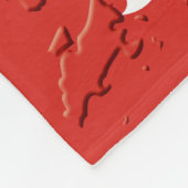 Modern Red HONG KONG Flag Fleece Deken (Hoek)