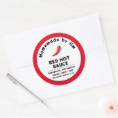 Modern Red Hot Chili Sauce Pepper Label (Envelop)