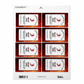 Modern Red Hot Chili Sauce Pepper Label (Full Sheet)