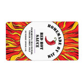 Modern Red Hot Chili Sauce Pepper Label (Voorkant)